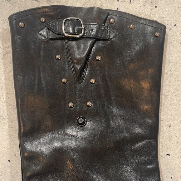 GOLDEN GOOSE VINTAGE KATE LEATHER MOTO RIDING BOOTS **AUTHENTIC** - Picture 10 of 16